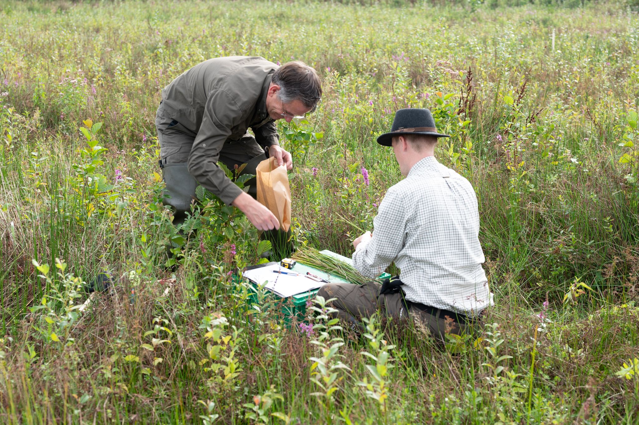 boy en collega doen onderzoek