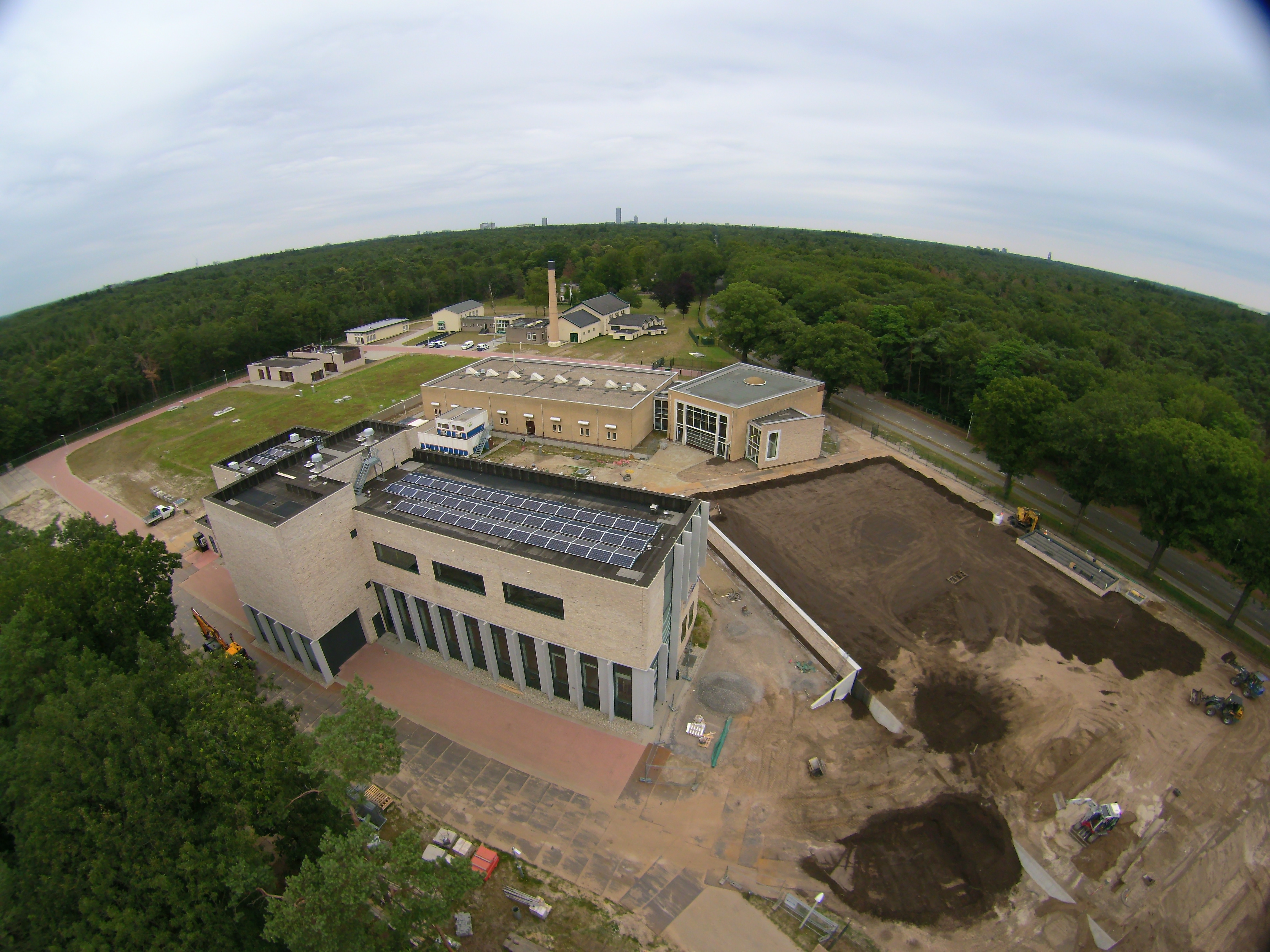 Luchtfoto drinkwaterproductiebedrijf Tilburg