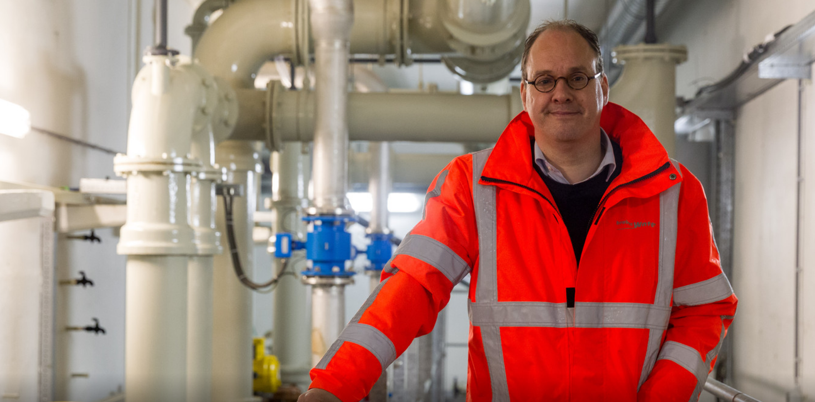 Rob van Dongen in waterwinstation Vessem