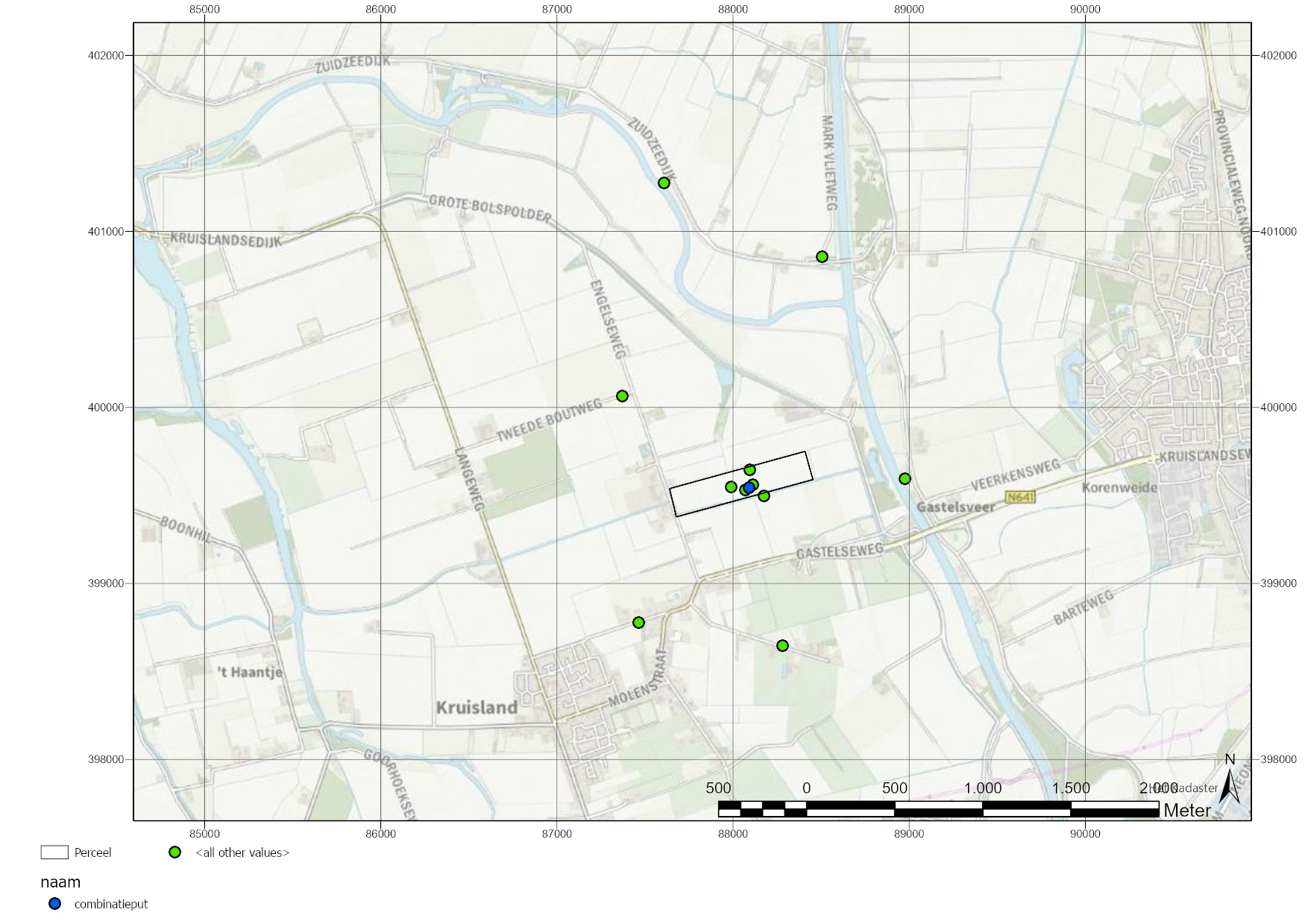 Plattegrond van het perceel