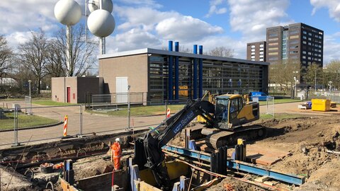 Early-works: Bouwkuip voor aanpassen leidingstelsel