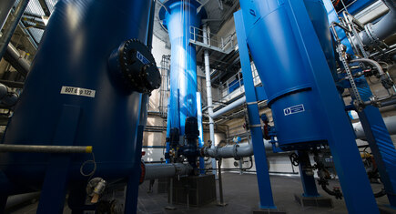Ketels in waterproductiebedrijf
