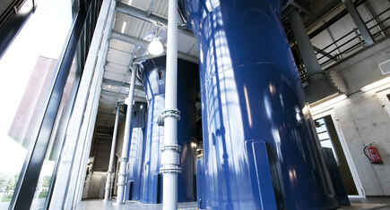 Ketels in waterproductiebedrijf